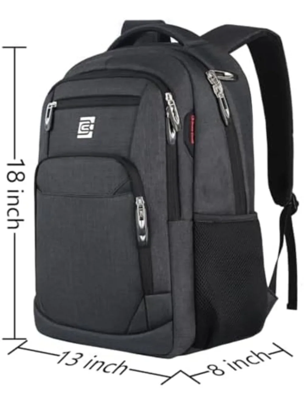 Slim Anti-Theft Laptop Backpack for Business Travel & College - Stylish